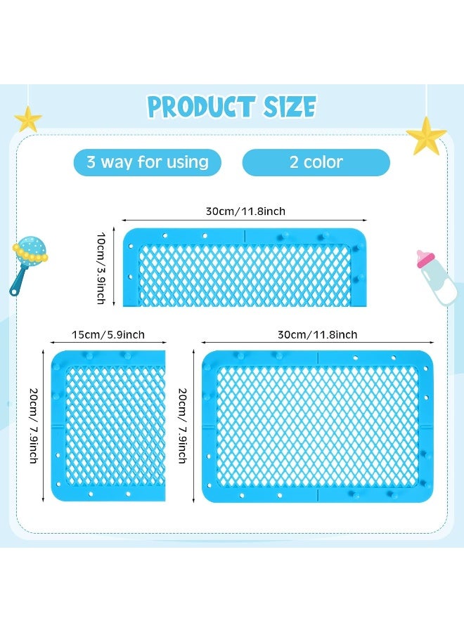 Maxcheck 2 Pcs Silicone Dishwasher Bag Large Baby Bottles Dishwasher Bag Silicone Dishwasher Bag for Small Items Bottle Nipples Breast Pump Accessories Pacifier Toy Parts (Blue, Green) - Image 2